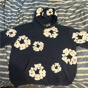 Navy Denim Tears Hoodie Large